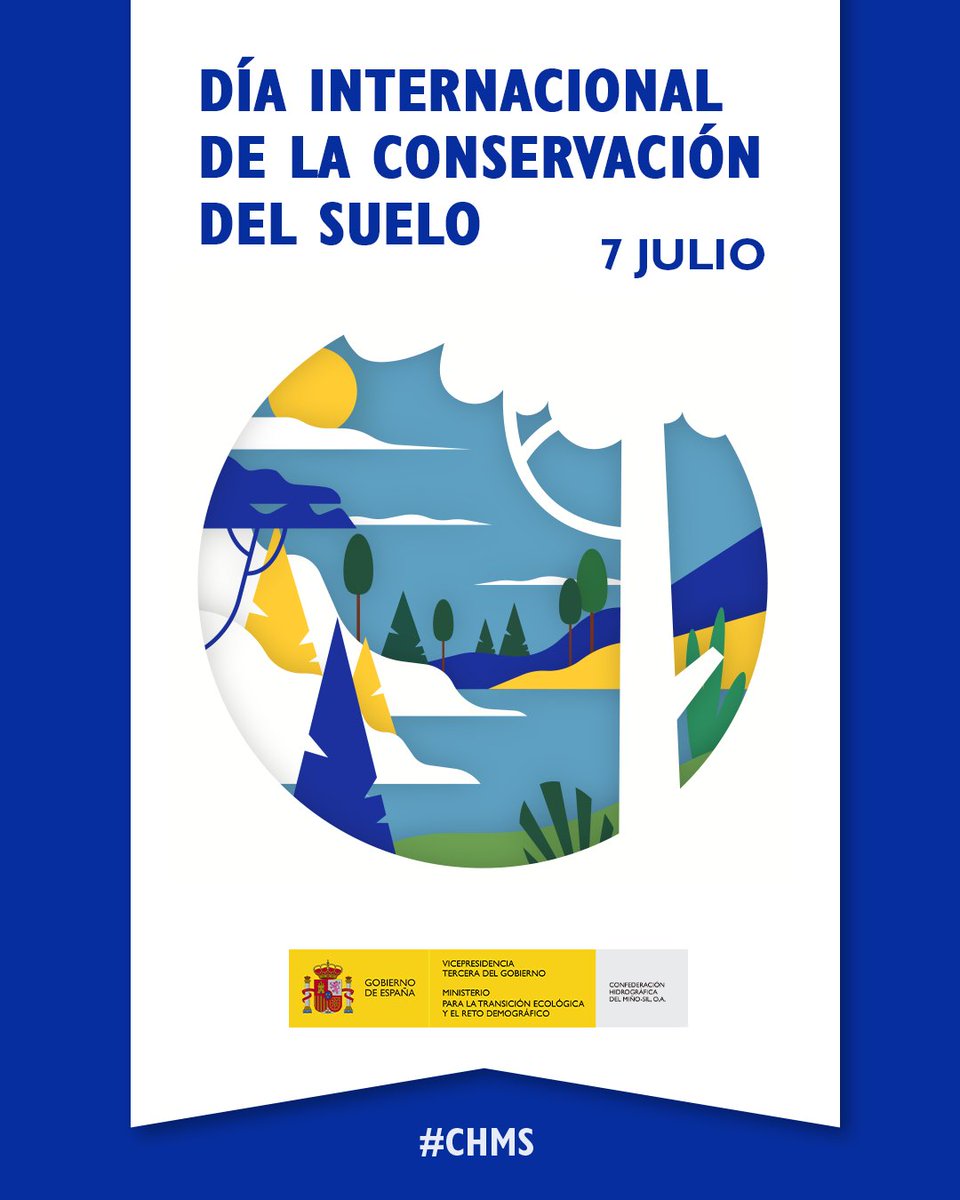 CH_MS's tweet photo. 🚰El agua que bebemos comienza en el suelo que pisamos
🫴En el Día Internacional de la Conservación del Suelo  recordamos la importancia de prevenir la erosión y la escorrentía

#DíaConservaciónSuelo #CHMS https://t.co/eL2yq5rnox