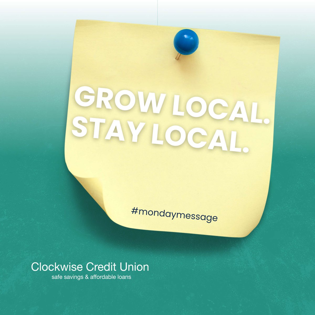 Clockwise_CU's tweet photo. Stronger communities begin with solid financial foundations. Your credit union is proud to be part of that.

Support local growth that stays close to home.

https://t.co/RnPAMQEjF0

#mondaymessage #cutv #credituniontv #creditunion https://t.co/jkVaEYvUqH