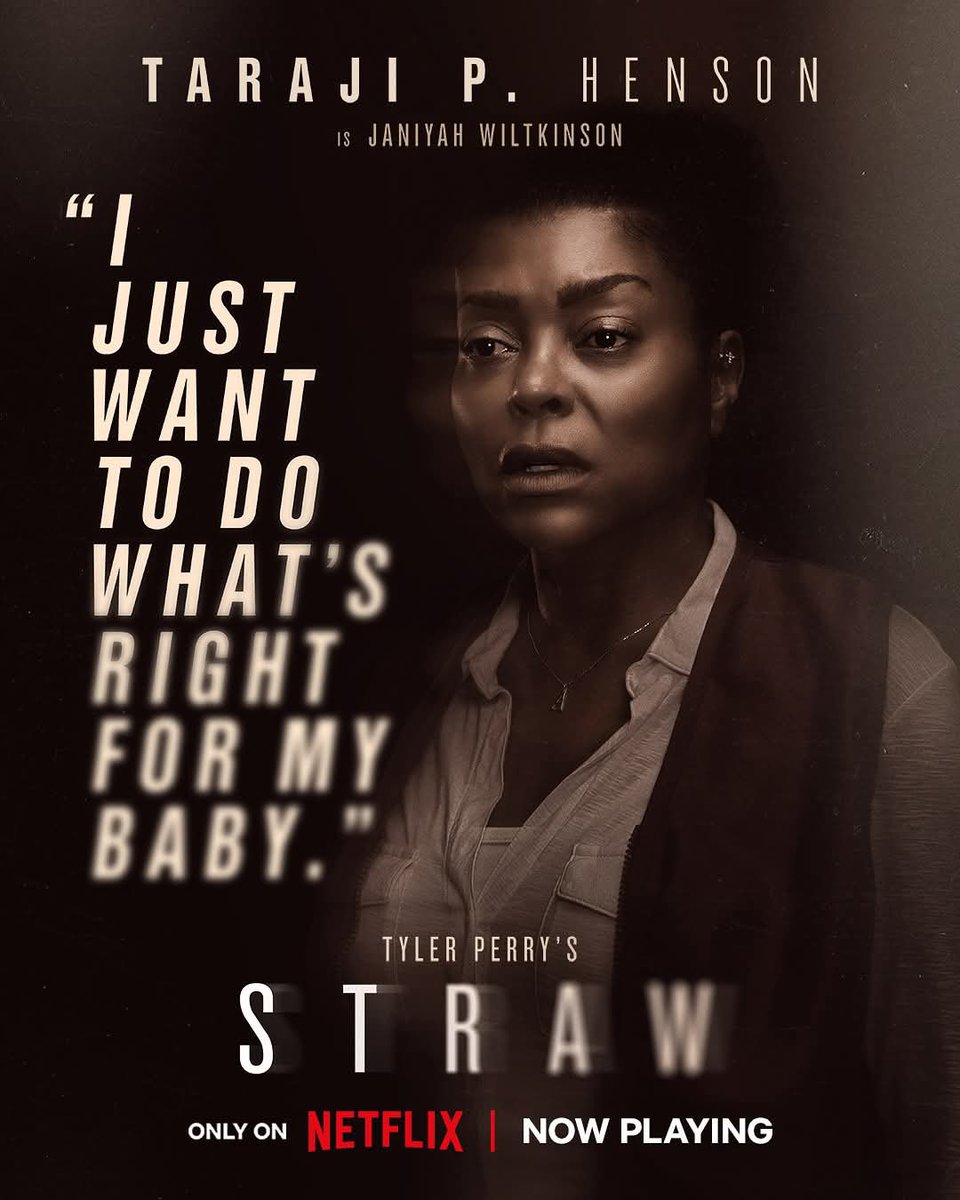 _JudeAlexander's tweet photo. I just finished watching STRAW by Tyler Perry and first things first — the man really knows how to tell a story. And Taraji? She eats roles like this for breakfast. She knows how to carry emotional weight and make it feel real.
🧵 https://t.co/byhP5JHGyC