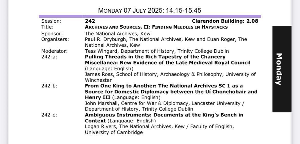 John Marshall (@jmarshallmed) on Twitter photo Leeds bound for the annual International Conference of Medievalists. Looking forward to talking about some of my recent work on the surviving letters of Irish kings in TNA
<a href="/TCDHistHum/">TCD Histories</a> <a href="/LancasterUni/">Lancaster University</a> Leeds bound for the annual International Conference of Medievalists. Looking forward to talking about some of my recent work on the surviving letters of Irish kings in TNA
<a href="/TCDHistHum/">TCD Histories</a> <a href="/LancasterUni/">Lancaster University</a>
