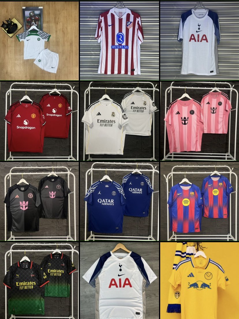 NunaSports's tweet photo. I sell quality Football Jerseys both player versions and fan versions and I also customize ✅
Location: Port Harcourt ✅

(https://t.co/6GVskawF9K) https://t.co/wGBjZCRSJM