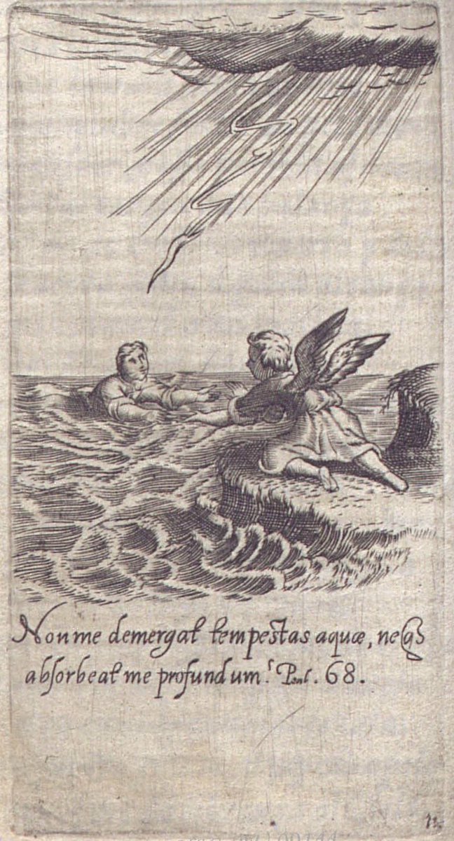 Aviso para navegantes y veraneantes...de uno de los últimos ejemplares subidos al repositorio: "Affectos divinos con emblemas sagradas" (1638)... "No me anegue la tempestad de las aguas ni me sorba lo profundo del mar" uvadoc.uva.es/handle/10324/7…