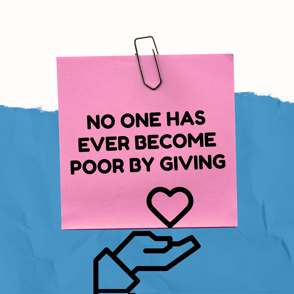 As we start this new week, I just felt the need to share something as a testimony. If there is anything I have come to believe for sure, it’s this: no one has ever become poor by giving. I have seen this truth play out over and over again in my life. In fact, giving has been one