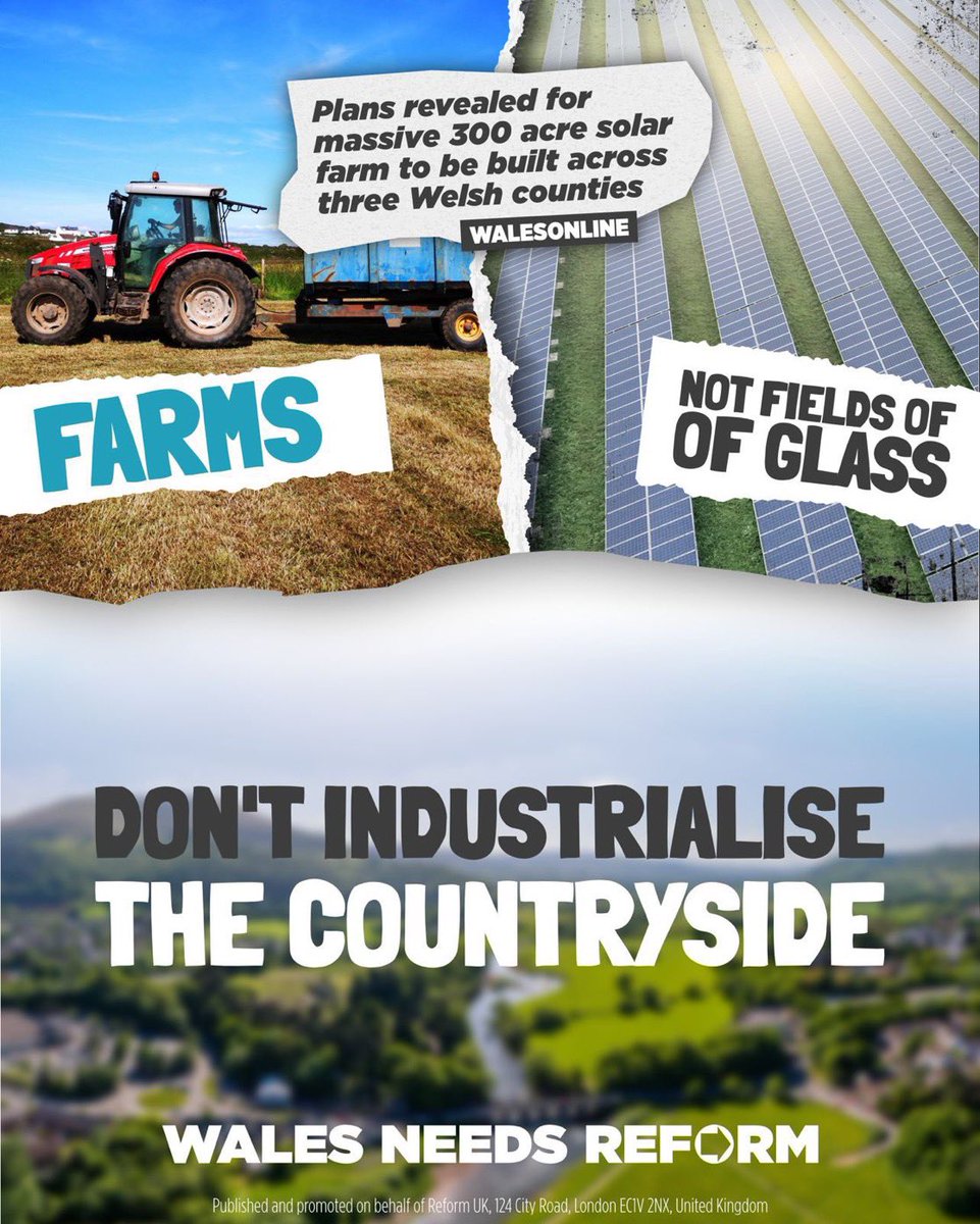 Governments should be protecting our farmland rather than destroying it.

Wales needs Reform 🏴󠁧󠁢󠁷󠁬󠁳󠁿