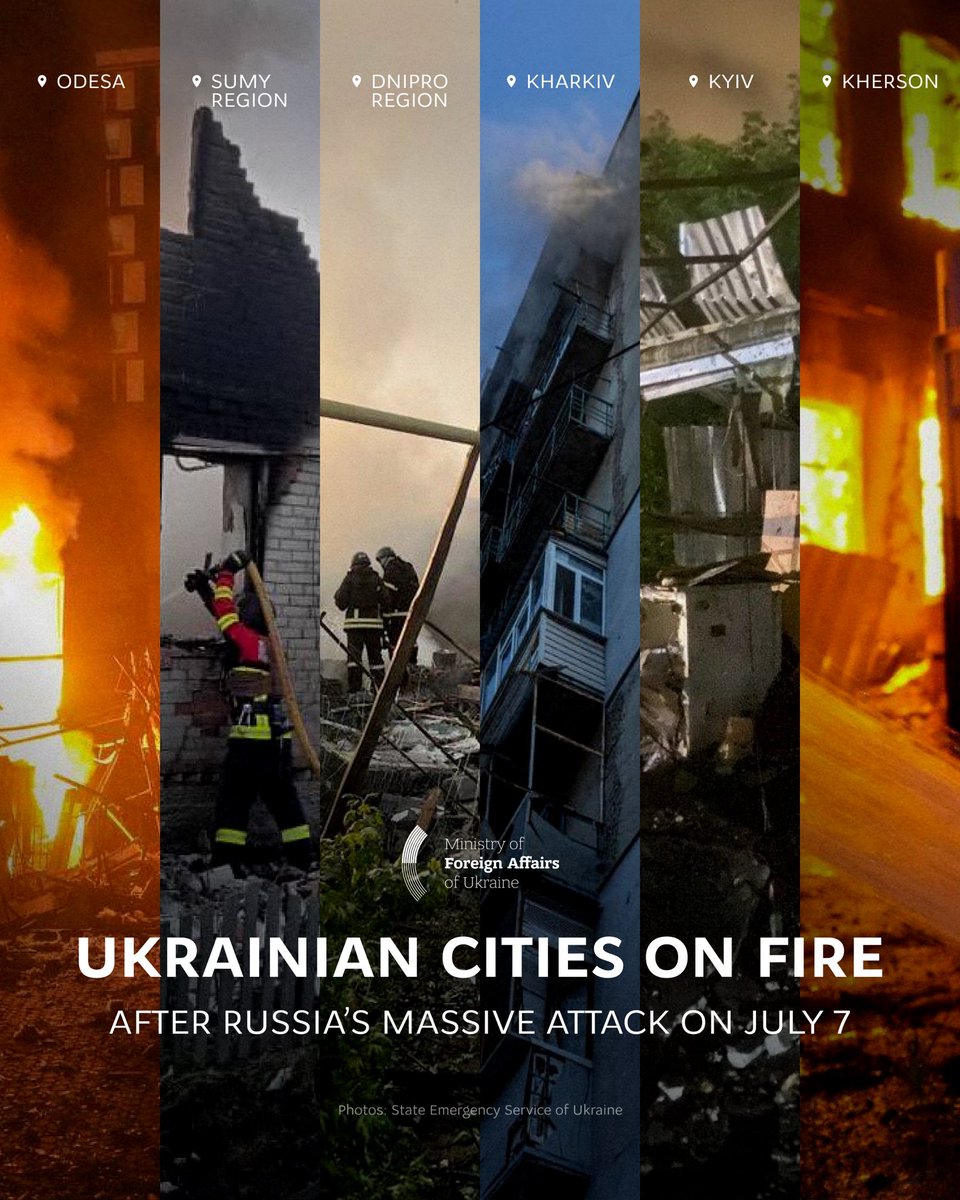 Russia launched new attacks overnight, striking Kharkiv, Odesa, Dnipro, Kherson, Kyiv and Sumy regions. The assaults injured at least 32 people and killed at least three.

In Kharkiv, Russian drones hit residential areas, injuring 27 people, including three children aged 3, 7,