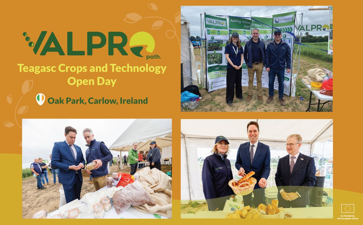 VALPRO Path (@valpro_path) on Twitter photo ๐๏ธ VALPRO Path was presented to Minister <a href="/martinheydonfg/">Martin Heydon</a> at the Teagasc Crops & Tech Open Day in Oak Park!
The Teagasc team also:
๐ก Showcased plant-based bakery products
๐คEngaged farmers, researchers & state agencies
#VALPROPath #HorizonEurope #ResearchImpactEU ๐๏ธ VALPRO Path was presented to Minister <a href="/martinheydonfg/">Martin Heydon</a> at the Teagasc Crops & Tech Open Day in Oak Park!
The Teagasc team also:
๐ก Showcased plant-based bakery products
๐คEngaged farmers, researchers & state agencies
#VALPROPath #HorizonEurope #ResearchImpactEU