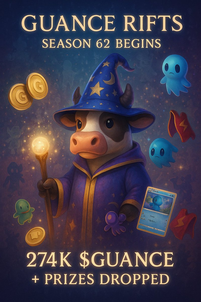merlin_milk's tweet image. ⚠️ Season 61 of GUANCE RIFTS was absolute chaos:

Here&apos;s a recap of what we gave out this season!
💸 274,000 $GUANCE
🐸 5 Dripppies
🎭 7 Streamer Skins
🌈 2 Drippie Layers
👻 1 Morbie
 🪙 1,200 PBPT
💎 60 TC
🚀 3 T3 Subs to @PixelbyPixelStu 

And now...

🌀 SEASON 62 OPENS LIVE –…
