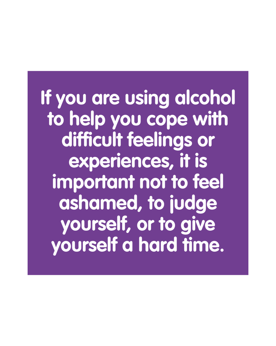 It's Alcohol Awareness Week: if you are using alcohol to help you cope with difficult feelings or experiences, it is important not to feel ashamed, to judge yourself, or to give yourself a hard time.

If alcohol is impacting your thoughts of suicide,  call 0800 068 4141. 💜