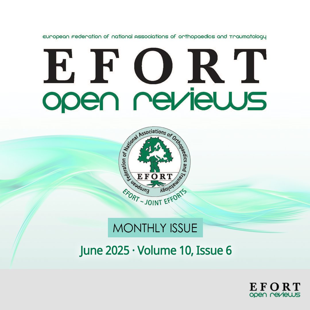 NEW #EOR Issue OUT NOW! 🚀 EFORT OPEN REVIEWS June 2025 is packed with cutting-edge #Orthopaedics &amp; #TraumaSurgery research from #EFORTCongress Lyon 2025!
Dive into topics like Charcot, regenerative medicine, THA, &amp; trauma psychology. 

Read it here! 👇 
bit.ly/EOR0525