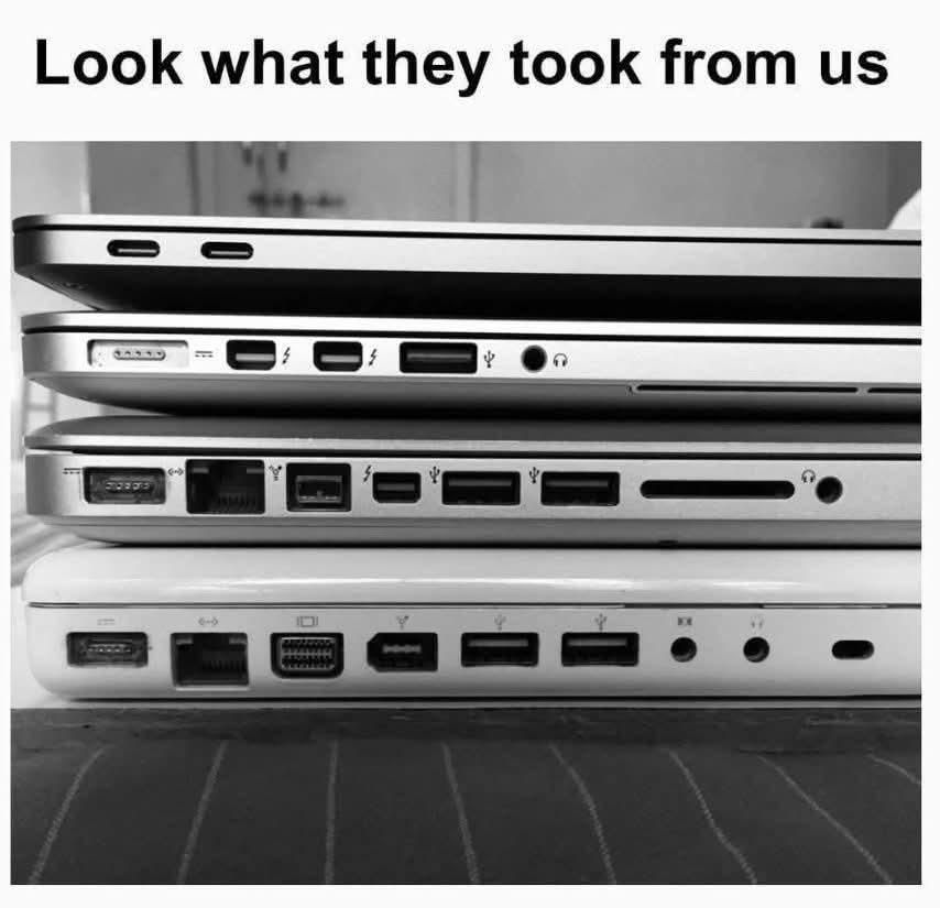 Good morning everyone! So, what's better, laptops with more ports or laptops with fewer ports?