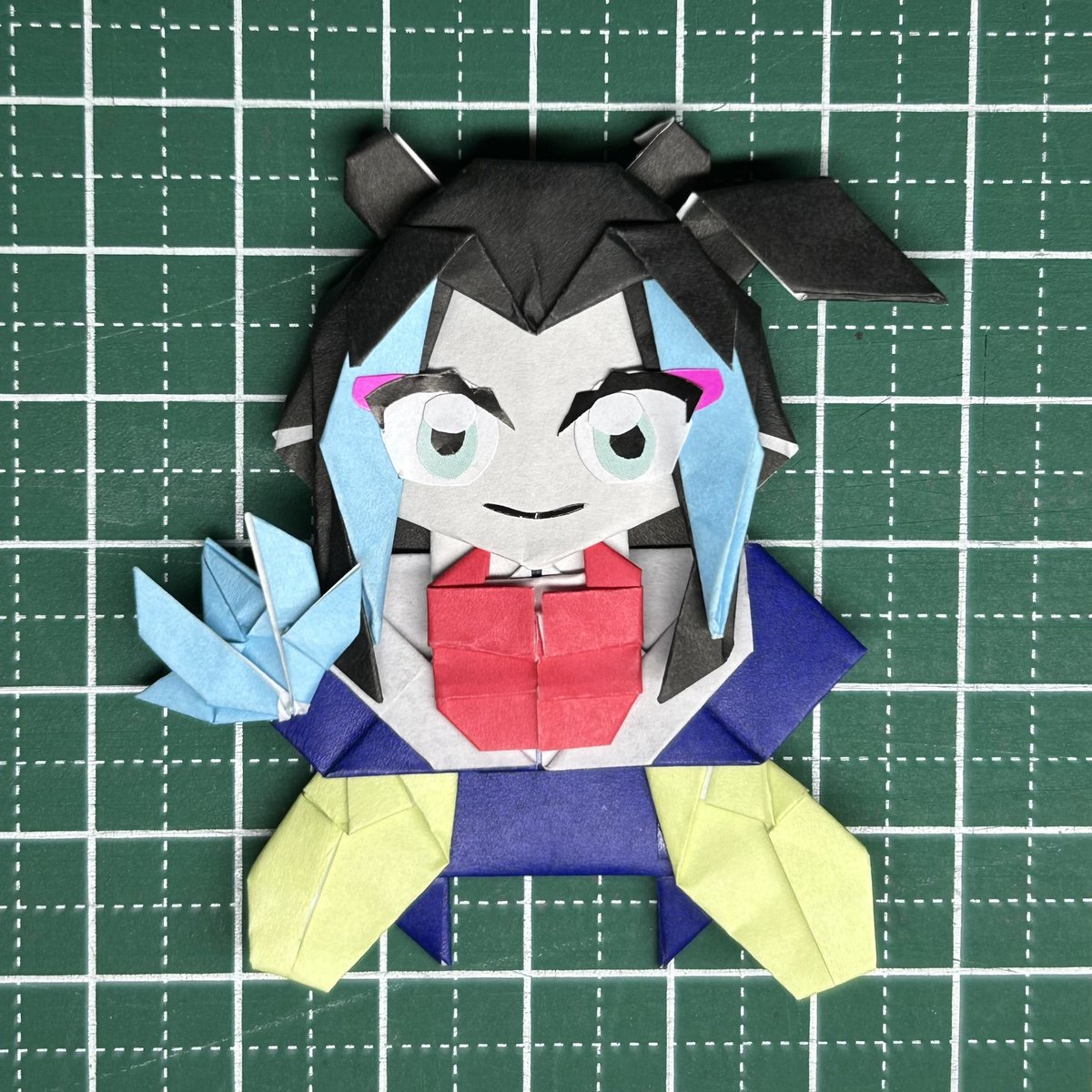 FGOより「太歳星君」を折り紙で作ってみました✨

この子の記念礼装良すぎて、見る度に感動してる😭

声も顔もテンションも大好きです！！
#FGO 
#折り紙 
#太歳星君