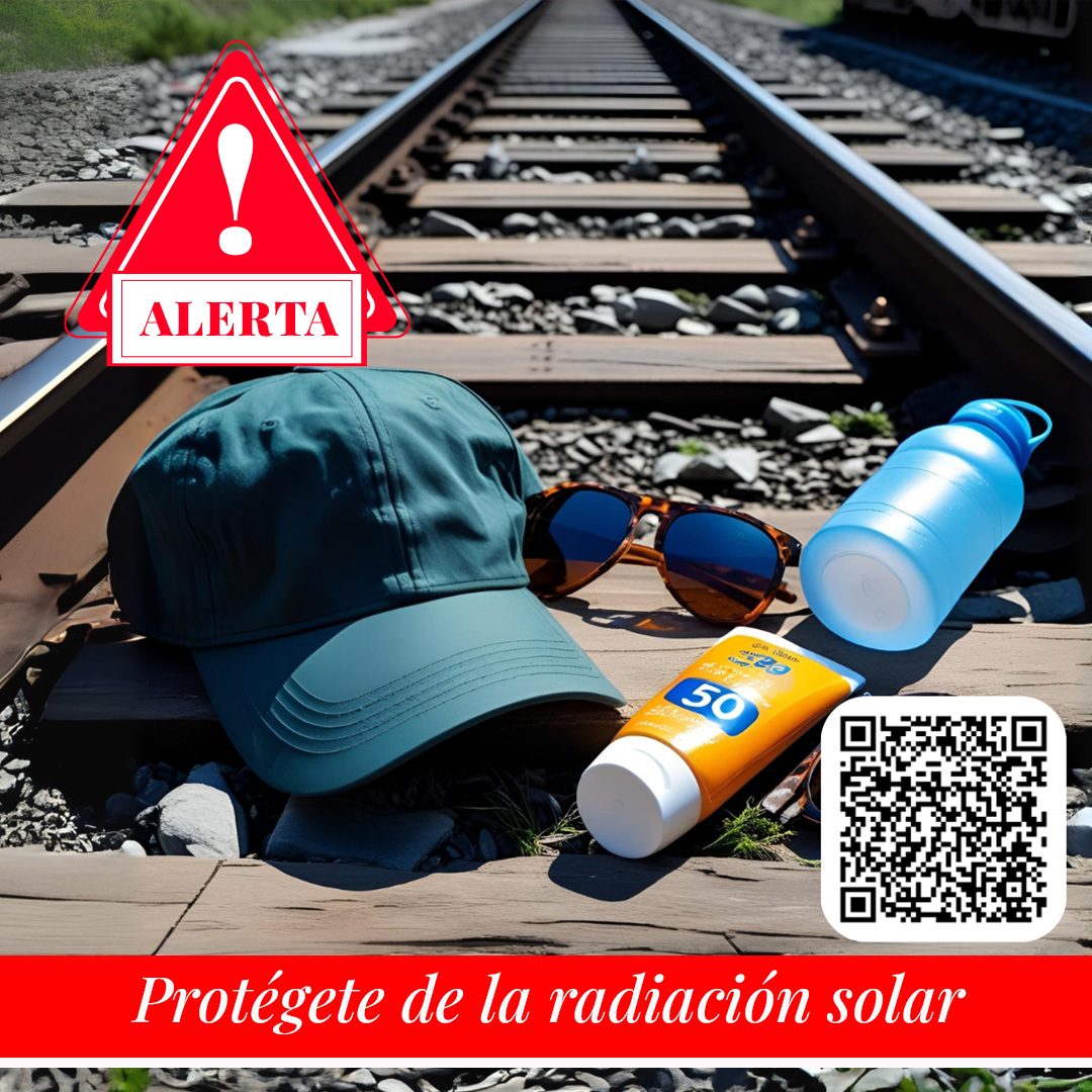 ☀️ Estate atentx al índice de radiación UV y, si trabajas a la intemperie, protégete del sol, ya que es un factor de riesgo en el trabajo. 

🛡️🕶️👷‍♀️ Cubre cabeza, piel y ojos, y aplica protección solar alta asiduamente. Evita la exposición en las horas centrales del día y busca