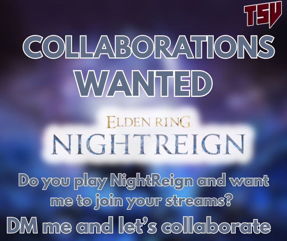 * PC PLAYERS WANTED *

Do you Play Elden Ring NightReign on PC? 

Let’s collaborate and I’ll join you on your streams to defeat night lords 

DM or comment below if you’re interested on or off streams 

#EldenRingNightReign #NIGHTREIGN