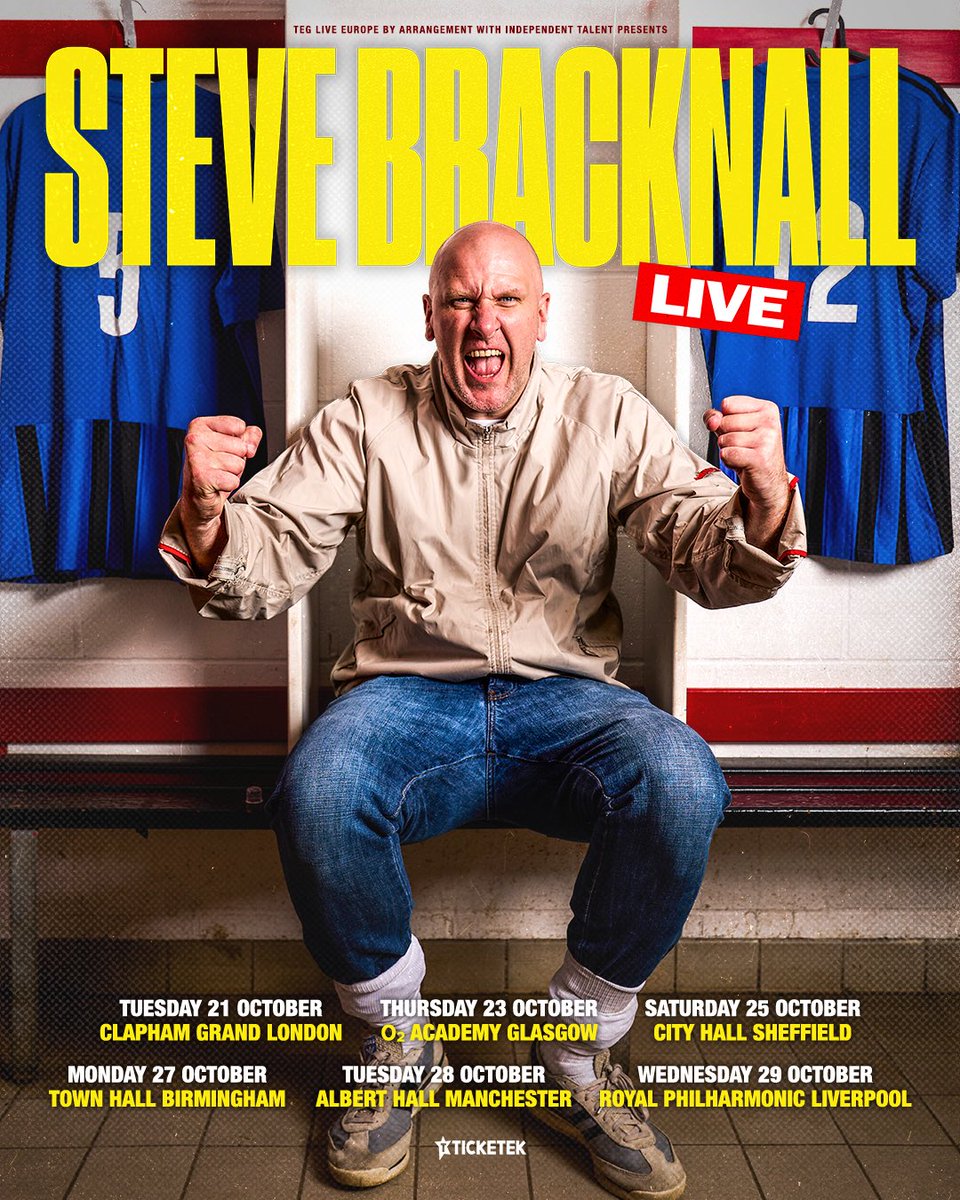 SteveBracknall's tweet image. It’s an absolute honour to announce that I’ll be sharing my Sunday league football philosophy live onstage.
Learn all about the history and the inner workings of the Royal Oak FC.
Special guests to be announced and I’ll be bringing Bob the Bucket for backup. These shows are in…