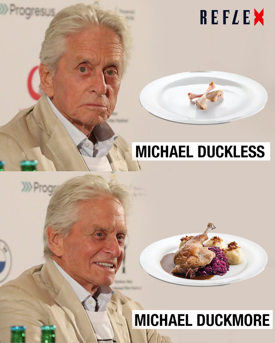 Jaké je nejoblíbenější jídlo Michaela Douglase v Česku už víme… 🦆🤤🍺