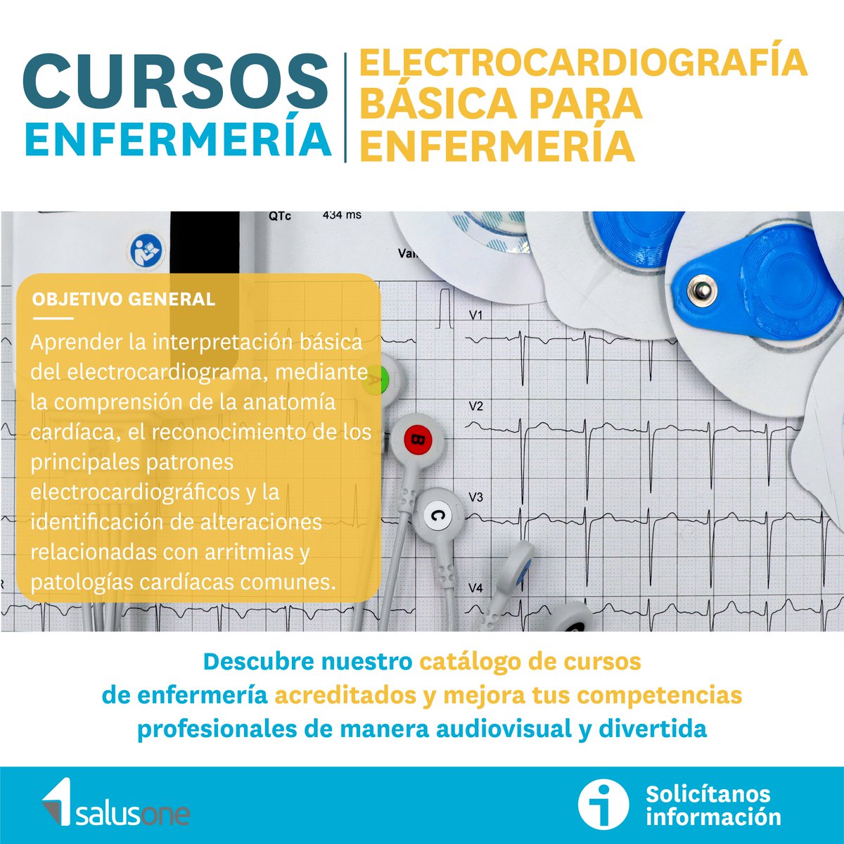 Nuevo CURSO CFC <a href="/salusplay/">SalusPlay</a> 👉 ELECTROCARDIOGRAFÍA BÁSICA PARA ENFERMERÍA.

Recordar que por ser colegiad@s de Zaragoza tenéis acceso gratuito a más de 150 cursos en la plataforma #SalusOne.

Toda la información en la web de #SalusPlay o en ocez.net