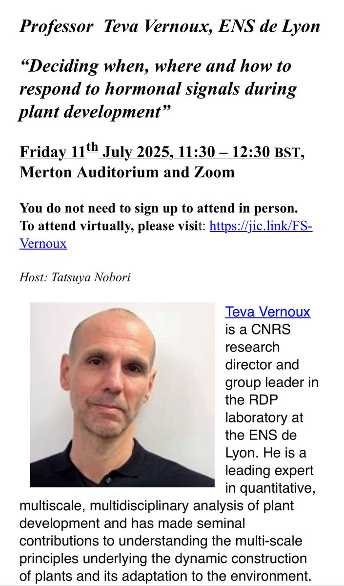 Tatsuya Nobori (@nobolly) on Twitter photo Looking forward to welcoming Teva as this week’s seminar speaker <a href="/JohnInnesCentre/">John Innes Centre</a> and <a href="/TheSainsburyLab/">The Sainsbury Laboratory</a>! Looking forward to welcoming Teva as this week’s seminar speaker <a href="/JohnInnesCentre/">John Innes Centre</a> and <a href="/TheSainsburyLab/">The Sainsbury Laboratory</a>!