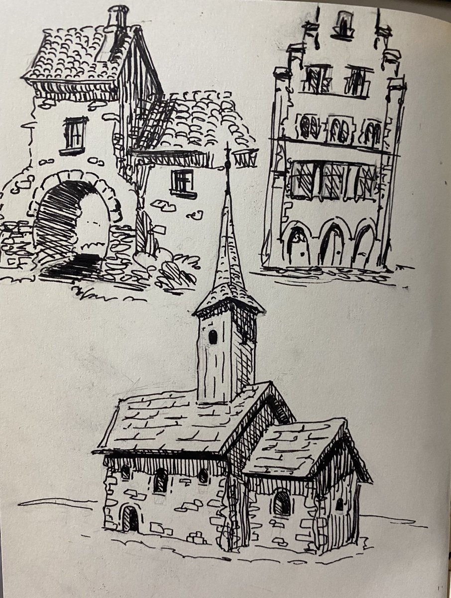Some medieval buildings sketches