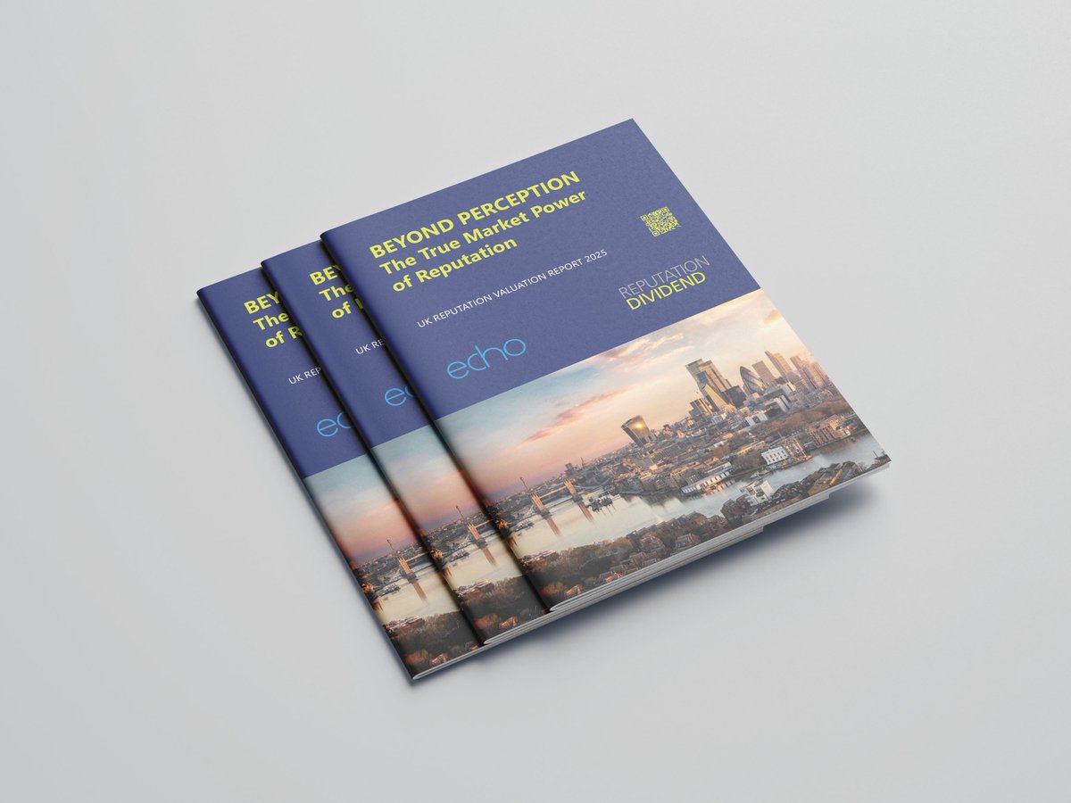 EchoResearch's tweet image. £730 Billion at Stake: New report reveals UK firms are leaving billions in reputational value on the table.
 
Corporate reputation is no longer just a communications issue, it&apos;s a critical financial asset.

Read the full report 👉 bit.ly/3ZYw0JI

#ReputationValuation