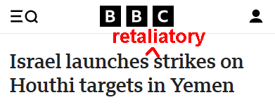 HonestReporting (@honestreporting) on Twitter photo No, <a href="/BBCNews/">BBC News (UK)</a>, Israel didn't just wake up one morning and decide to launch an unprovoked attack.
The Houthis have been firing missiles at Israel for the past 21 months, including in the past week.
Israel is retaliating. We've fixed your headline for you. No, <a href="/BBCNews/">BBC News (UK)</a>, Israel didn't just wake up one morning and decide to launch an unprovoked attack.
The Houthis have been firing missiles at Israel for the past 21 months, including in the past week.
Israel is retaliating. We've fixed your headline for you.