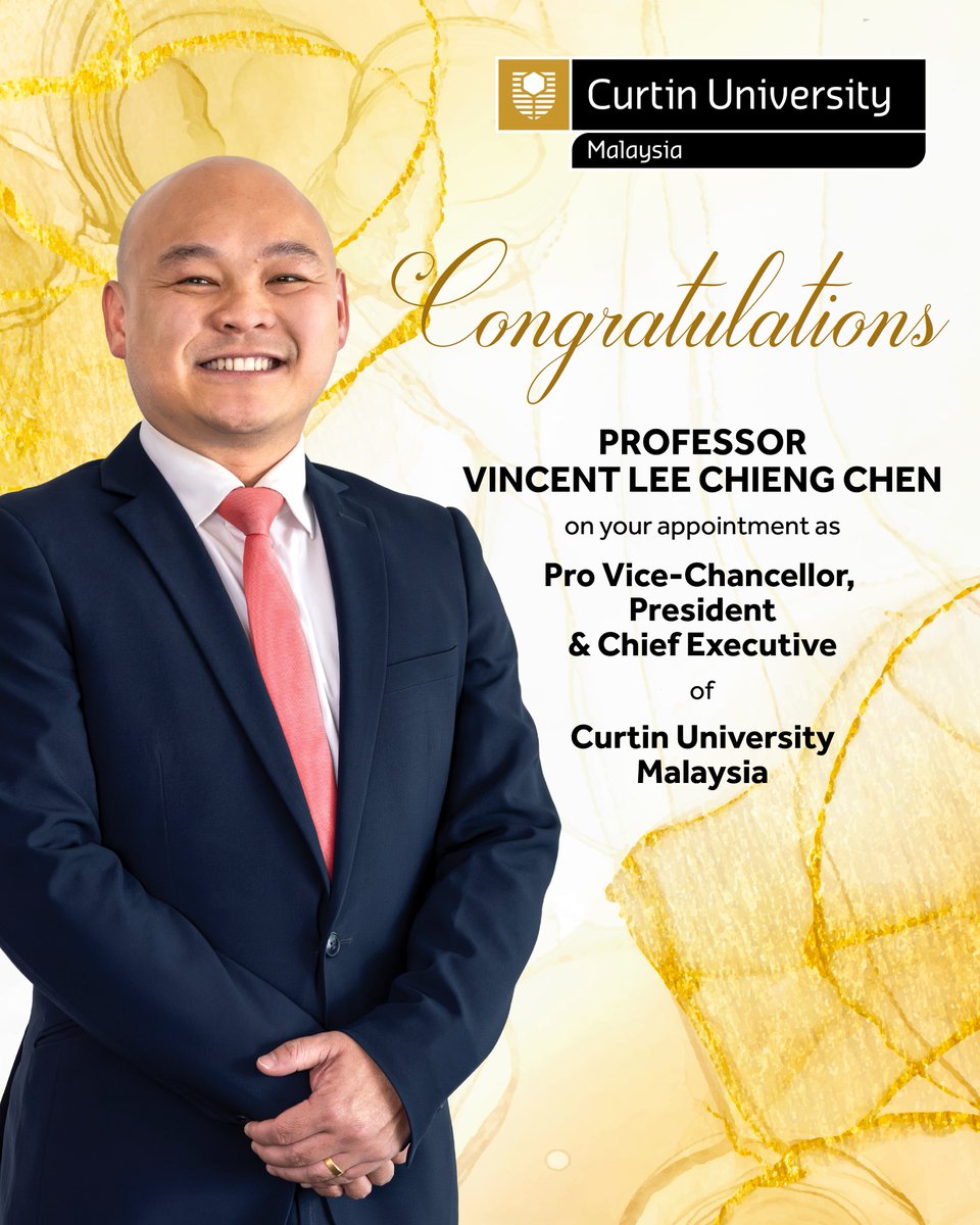 History made at Curtin Malaysia! 🎉 Prof Vincent Lee Chieng Chen becomes the first Sarawakian to lead as Pro Vice-Chancellor, President &amp; CEO. A proud moment for Borneo-born talent &amp; higher ed in Sarawak! 👏
#CurtinMalaysia #HigherEd #ProViceChancellor #BorneoTalent #SarawakPride
