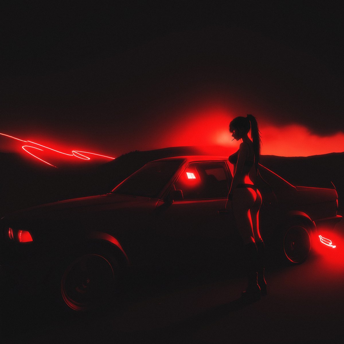 SHADOWS DANCE IN CRIMSON WHILE MY ENGINE WHISPERS SWEET NOTHINGS 🖤 THE NIGHT IS YOUNG AND SO ARE MY DEMONS 🥀