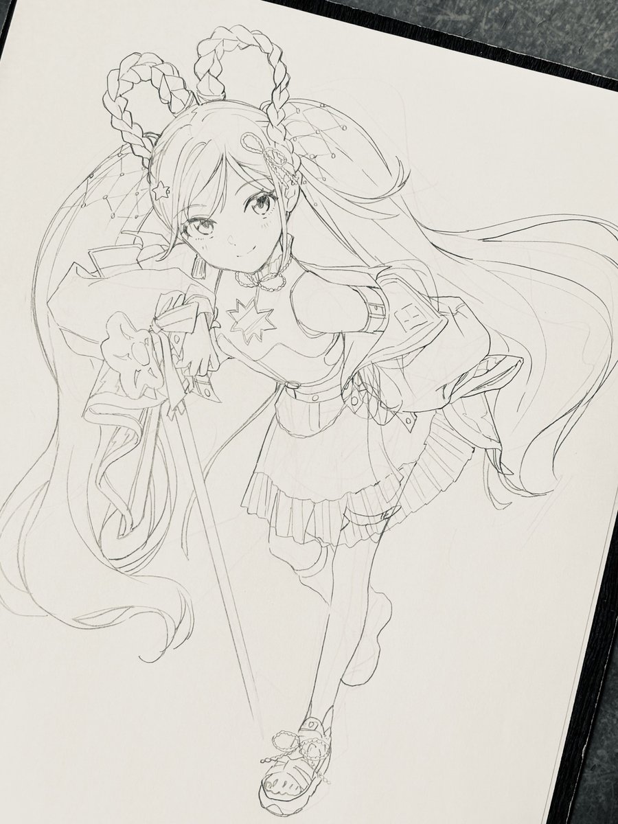 suica_m01's tweet image. なるほど今日が実質マジカルミライ2025
（まだカラー絵描いてないのくやちぃ！！！）