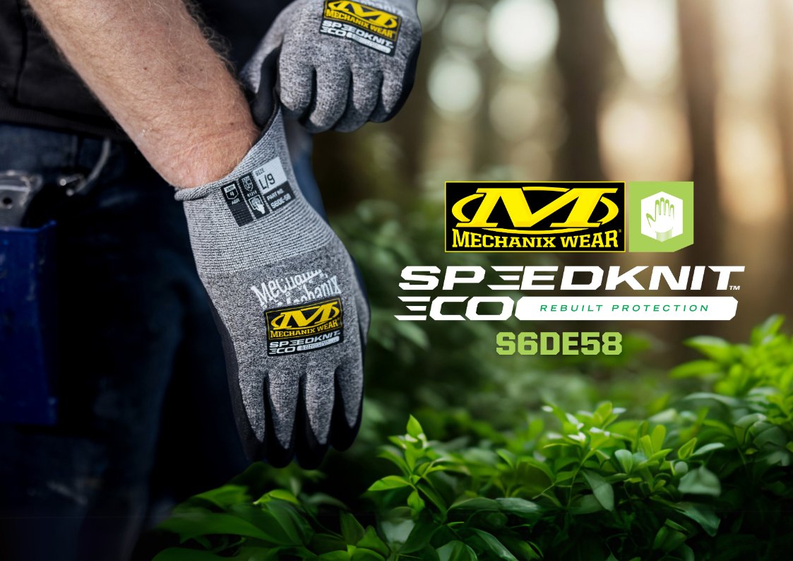 Mechanix_JP's tweet image. メカニクスウェア ジャパンから、ブランド初となる再生PET素材を採用した高密度ニットグローブ「スピードニット エコ S6DE58 S6DE58」が登場しました。1双あたりペットボトル素材約10g分を再生利用し、廃プラスチックの削減に貢献。環境への配慮と、高い保護性能を両立させました。…
