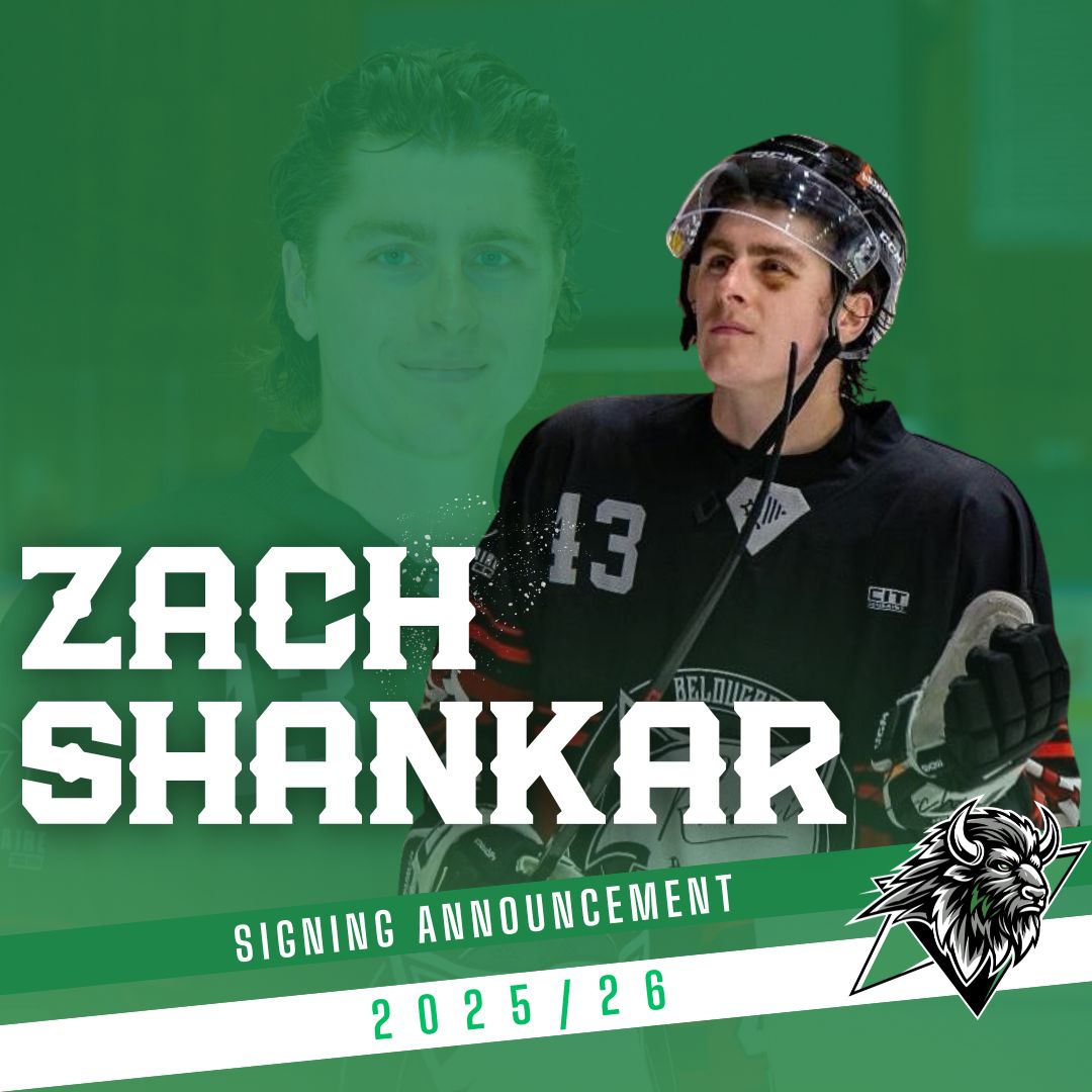 We’re thrilled to welcome Canadian import Zach Shankar to the Basingstoke Bison for the 2025/26 season!

Zach spent four seasons developing his game with Toronto Metropolitan University, and we can’t wait to see what he brings to the ice!

Welcome Zach to the Bison Family!👏
