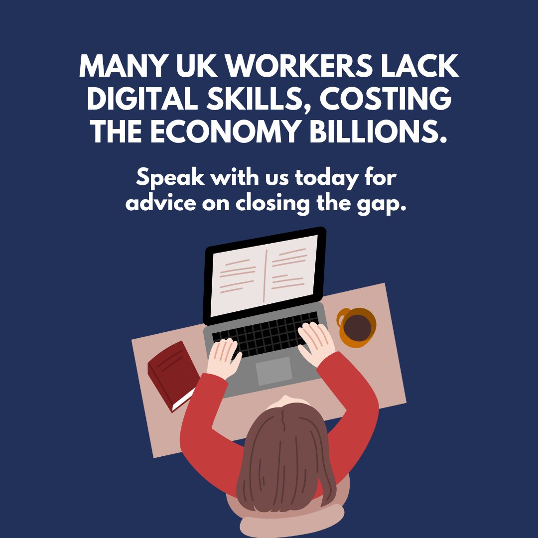 Many UK workers lack the digital skills businesses need, costing the economy billions each year.

Make sure your team has the right skills to stay productive and competitive.

Speak with us today for advice on closing the gap.

#BusinessSupport #Upskilling #Leeds