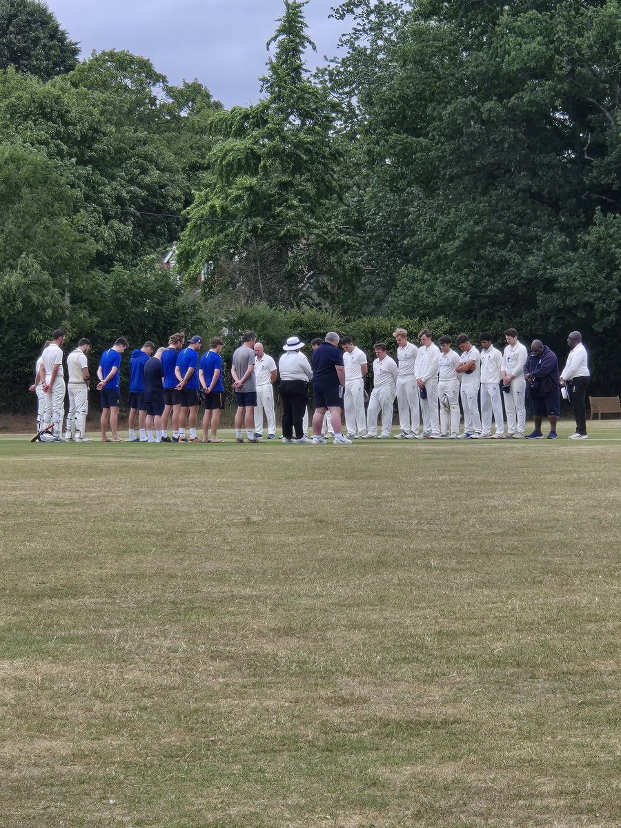 Bentley Cricket Club (@bentleycc_) on Twitter photo Our first team joined together with <a href="/Shenfield_CC/">Shenfield CC</a> this Saturday in a minute's silence for the young victims of the tragic incident at the game between Westcliff on Sea and Old Brentwoods last weekend. Our thoughts are with everyone affected. Our first team joined together with <a href="/Shenfield_CC/">Shenfield CC</a> this Saturday in a minute's silence for the young victims of the tragic incident at the game between Westcliff on Sea and Old Brentwoods last weekend. Our thoughts are with everyone affected.