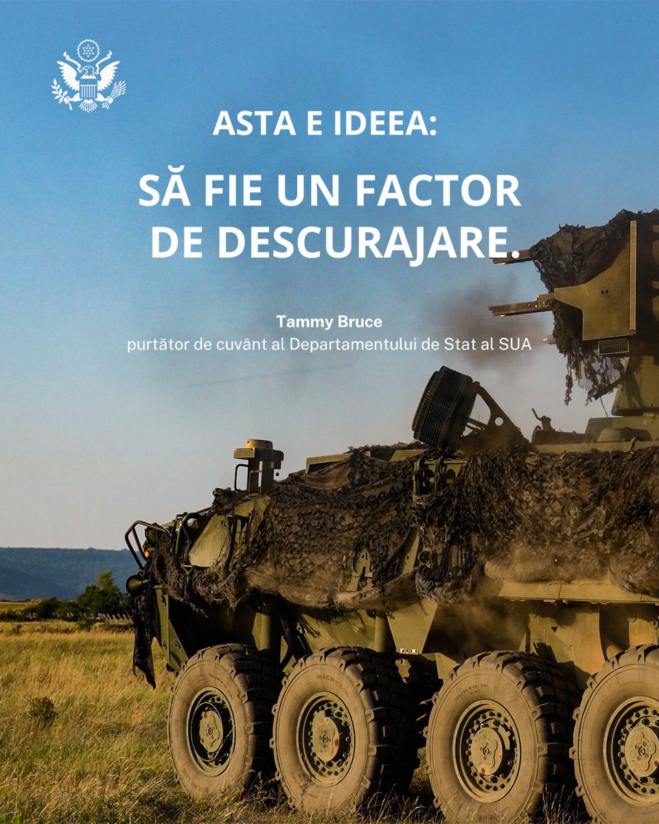 U.S. Embassy Bucharest (@ambasadasua) on Twitter photo Aliații NATO s-au angajat să ⬆️ semnificativ cheltuielile pentru apărare până la 5% din PIB. „Este esențial ca aceste fonduri suplimentare să fie cheltuite pentru echipamente militare, nu pentru birocrație.” - <a href="/POTUS/">President Donald J. Trump</a> cu privire la angajamentul asumat în cadrul #NATOSummit. Aliații NATO s-au angajat să ⬆️ semnificativ cheltuielile pentru apărare până la 5% din PIB. „Este esențial ca aceste fonduri suplimentare să fie cheltuite pentru echipamente militare, nu pentru birocrație.” - <a href="/POTUS/">President Donald J. Trump</a> cu privire la angajamentul asumat în cadrul #NATOSummit.