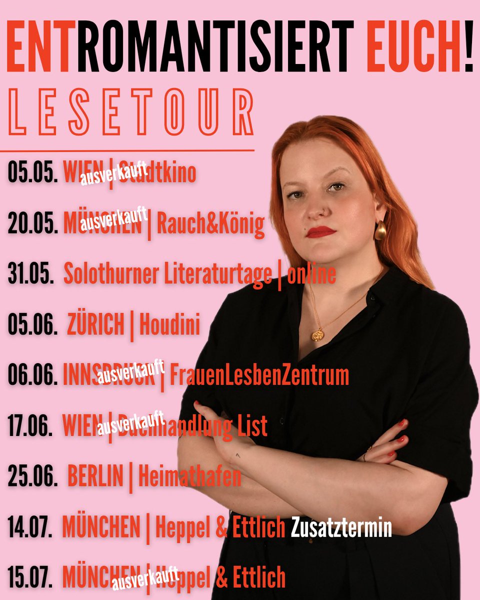 fraufrasl's tweet image. Es gibt nur noch eine Lesung vor der Sommerpause für die es noch Tickets gibt - München 14.07.
Sehen wir uns?
loveyourartist.com/de/profiles/he…
