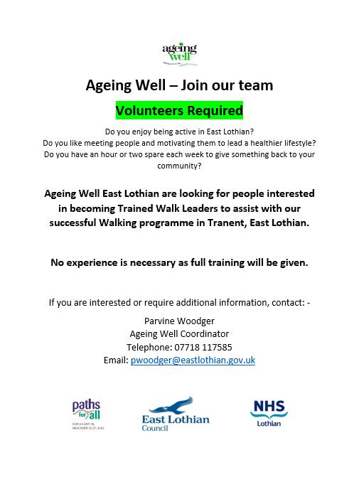 Looking to offer a weekly walk,  in partnership with Faside Community Kitchen. This would also be open to the wider community. BUT we need someone to lead the walks! If you have some free time and would be interested in supporting the local community, please contact Parvine.