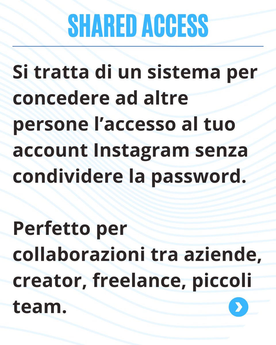 MikeItaly's tweet photo. Importante novità su Instagram che molte aziende e influencer stavano aspettando. Arriva Shared Access!

#novitàinstagram #sharedacces #socialmediamarketing #socialmediamanager #instagram #instagramnews https://t.co/V0Iquu8GPJ