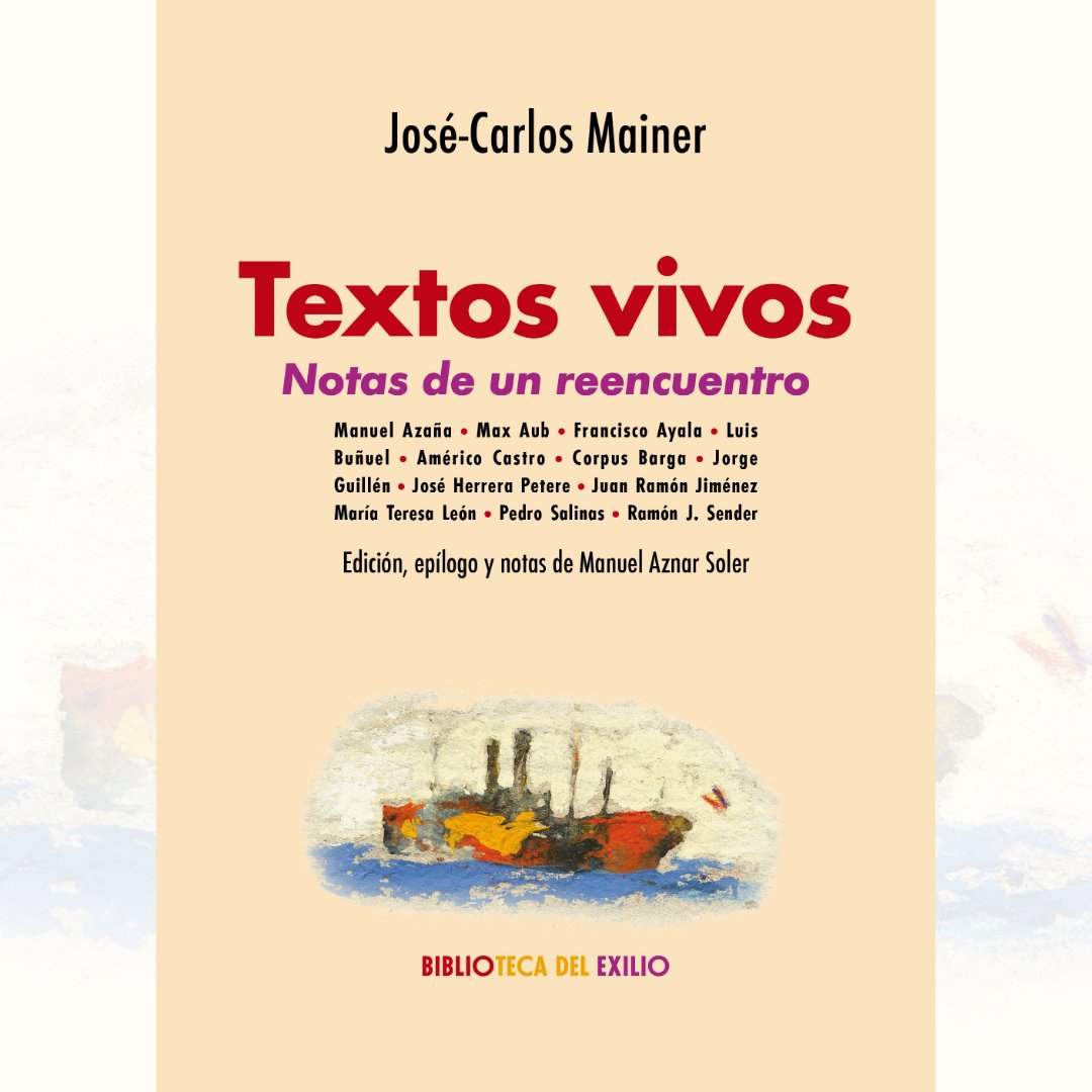 #NOVEDAD: Estos 'Textos vivos' constituyen el reencuentro de José-Carlos Mainer con nuestra literatura escrita y publicada en el exilio, una literatura condenada al silencio y al olvido por la censura franquista.

editorialrenacimiento.com/biblioteca-del…