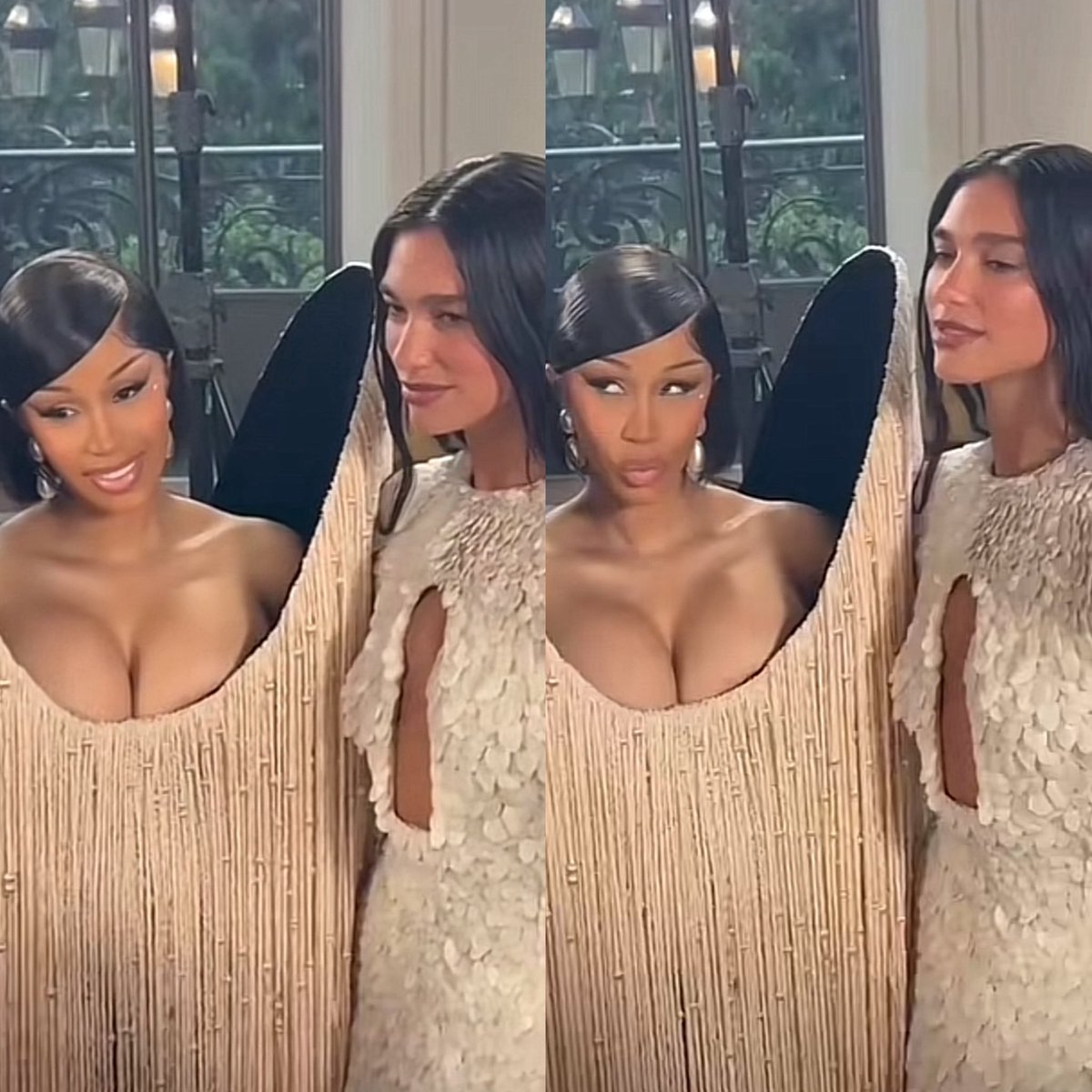 Cardi B &amp; Dua Lipa finally linked up.🥹
