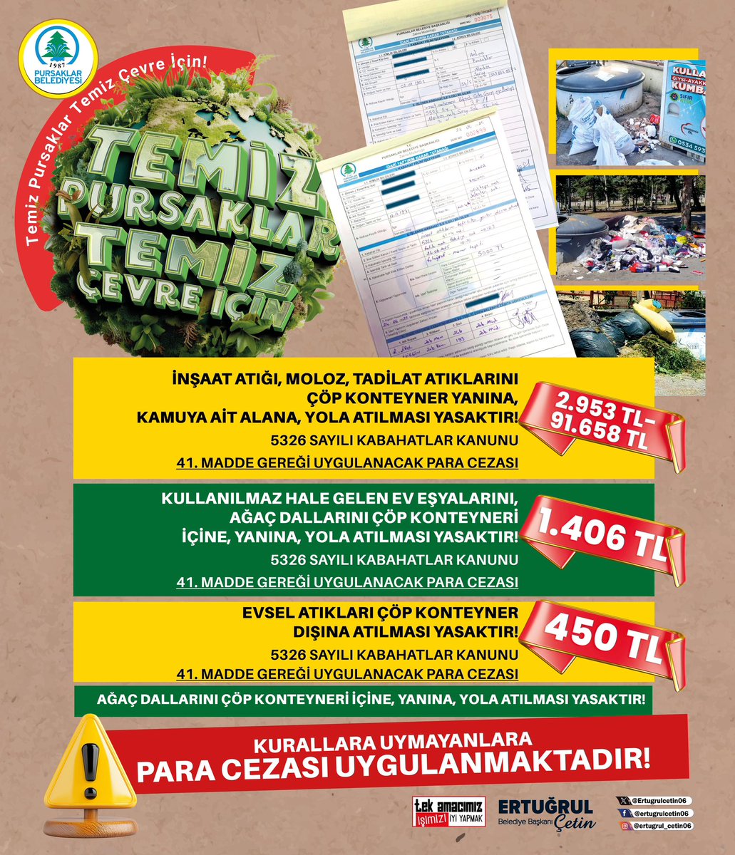 Ertugrulcetin06's tweet photo. “Temizlik Medeniyettir.”

Kurallara uymayanlara PARA CEZASI uygulanacaktır.

#pursaklar https://t.co/PnxiOzykfp