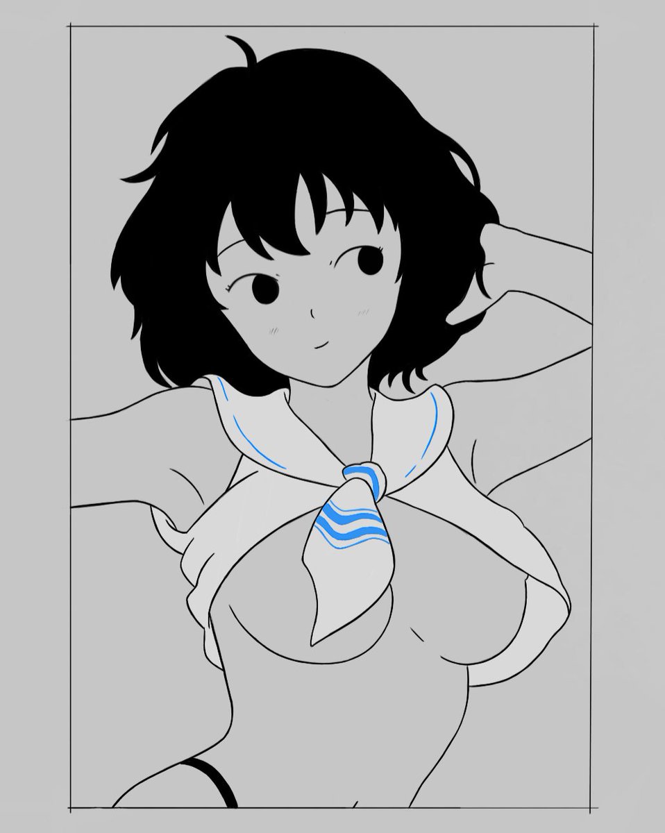 PiranhaDraw's tweet image. 暑くて、服が溶けそう 🥵
#illustration #drawing #絵 #マンガ #落書き #イラスト #スケッチ