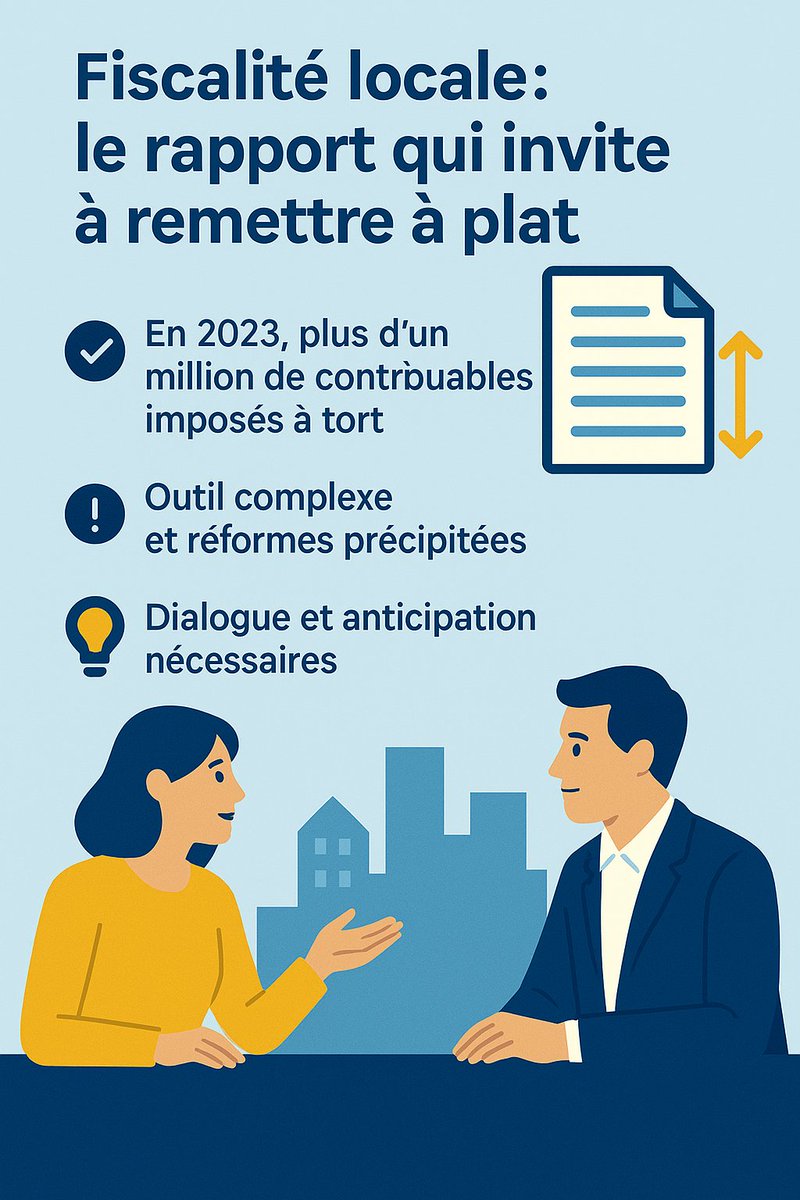 Fiscalité Locale : Un rapport parlementaire dénonce les ratés du système #GMBI qui ont coûté 1,4 Md€ en dégrèvements. Il appelle à une refonte globale fondée sur des outils fiables, plus d’anticipation et une vraie concertation. assemblee-nationale.fr/dyn/17/rapport…