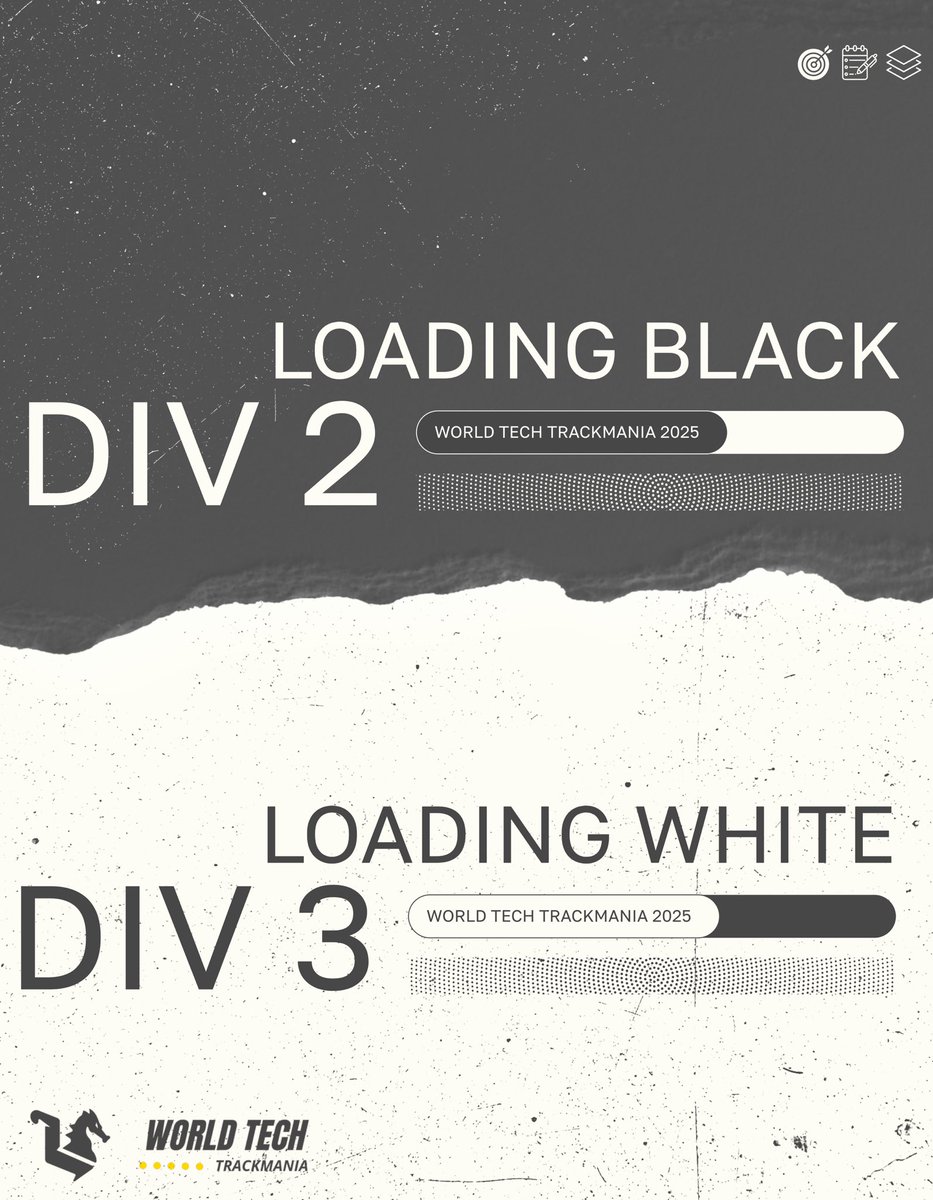 Loading (@loadingtm2) on Twitter photo Objectif atteint pour nos joueurs 🎯
Nos Black finissent Div 2 tandis que nos White joueront en Div 3 💥💫
Rendez-vous la semaine prochaine pour la suite du <a href="/WorldTechTM/">World Tech Trackmania</a> ! 🔥
#StillLoading 💙🖤 Objectif atteint pour nos joueurs 🎯
Nos Black finissent Div 2 tandis que nos White joueront en Div 3 💥💫
Rendez-vous la semaine prochaine pour la suite du <a href="/WorldTechTM/">World Tech Trackmania</a> ! 🔥
#StillLoading 💙🖤