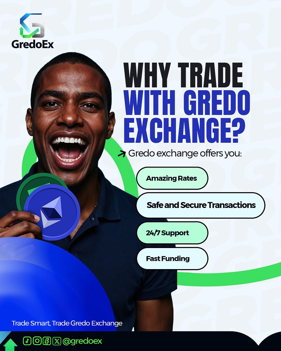 gredoecurrency's tweet photo. Your Crypto. Your Terms. Experience Seamless Trading with GredoExchange Today.

#CryptoTrading #currencyexchange #currencyswap #cryptocurrencies #BTCUSD #SOL https://t.co/kfjFT3WKiM