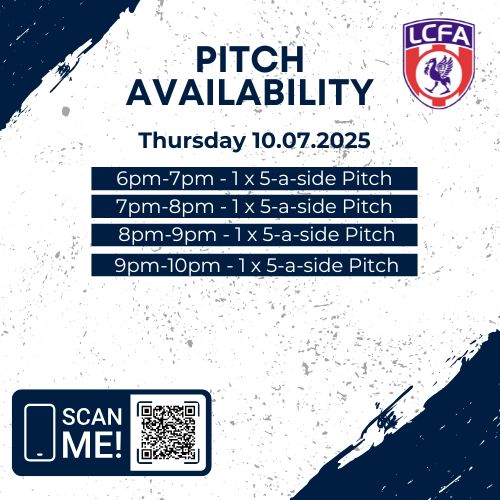 LCFA SEFTON (@lcfasefton) on Twitter photo ⚽️ Check out what pitches we have available this week ⚽️
To book:
☎️ 0151-523-4488 opt 1
✉️LCFA.Sefton@liverpoolfa.com
🖱️tinyurl.com/5ykkjdj7 ⚽️ Check out what pitches we have available this week ⚽️
To book:
☎️ 0151-523-4488 opt 1
✉️LCFA.Sefton@liverpoolfa.com
🖱️tinyurl.com/5ykkjdj7