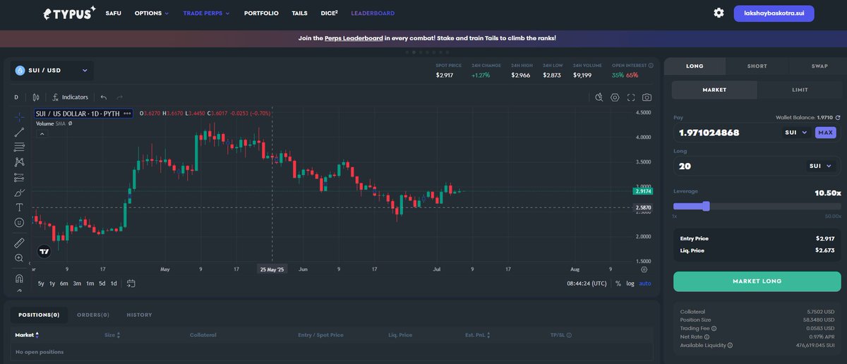 💥 New perps, who dis?

Trade $XRP, $DOGE, and $HYPE like a pro on 

Typus Finance [<a href="/TypusFinance/">Typus Finance</a> ]  — no slow fills, no crazy fees, just pure trading dopamine 💹

Powered by the speed of <a href="/SuiNetwork/">Sui</a> 🧠

Go long, go short, go Typus.