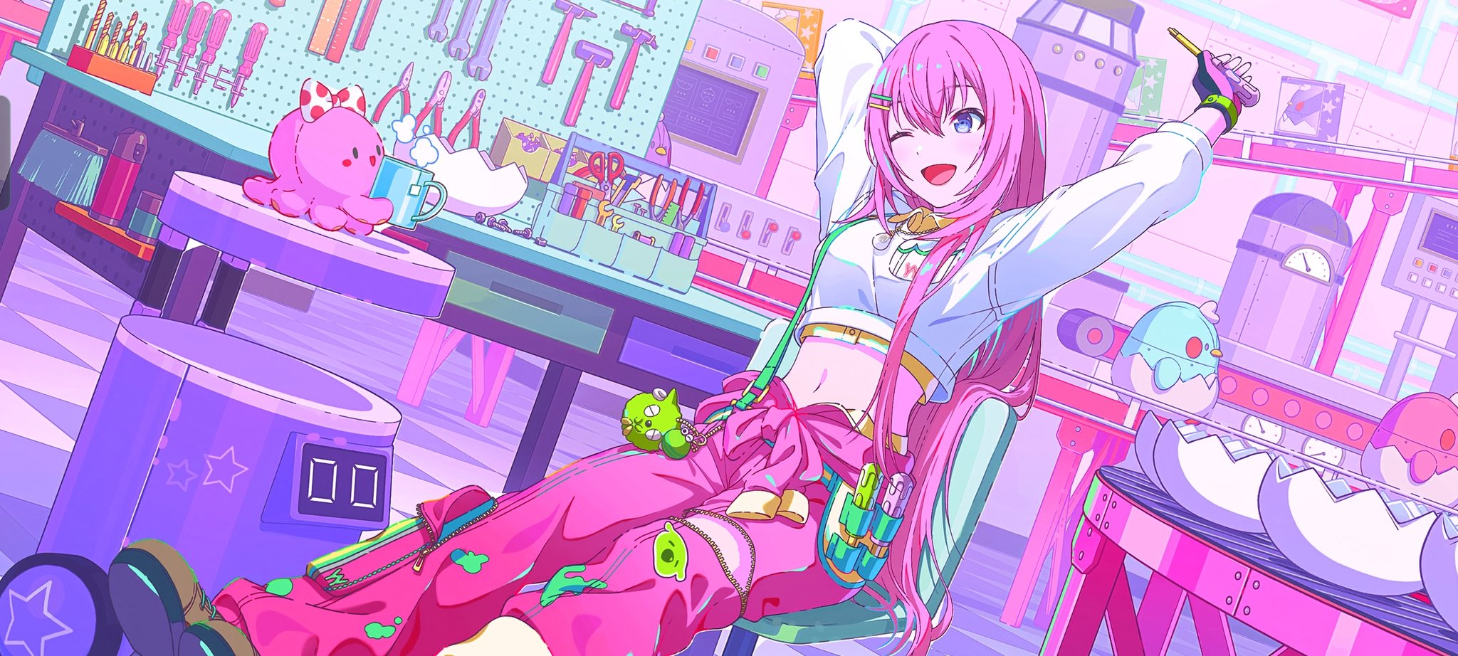 シーグラスアート　♡sakuraカクテル　ほろよい気分♡　✧春の桜を夢飛行✧ さくらサーカス Sakura Circus | さくらサーカスは夜もキレイ