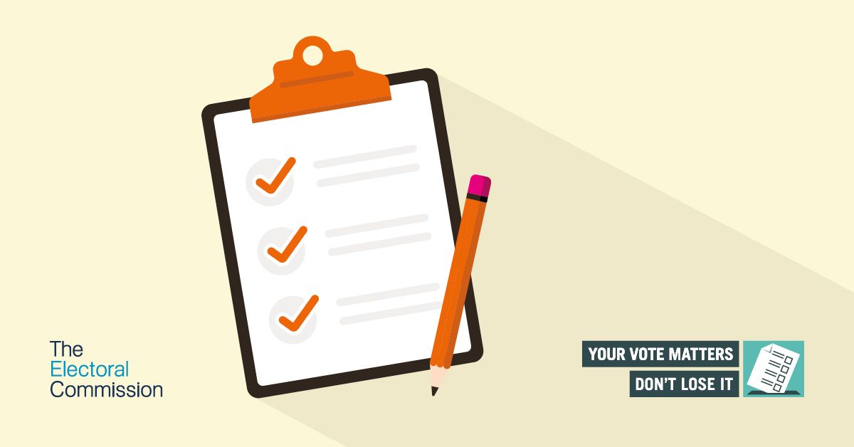 We’re contacting all households to make sure that the electoral register is up to date 📋 

When you receive your letter/email, just follow the instructions so we know you’re registered and ready to vote 🗳️