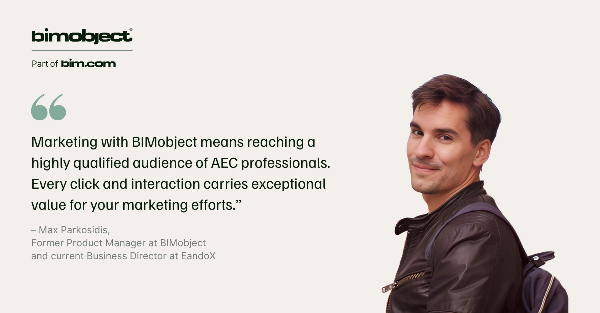 Max Parkosidis - former Product Manager at BIMobject and current Business Director at EandoX - explains how our marketing tools help marketers refine their strategies.

Read the full interview here: bit.ly/4lDsYTx