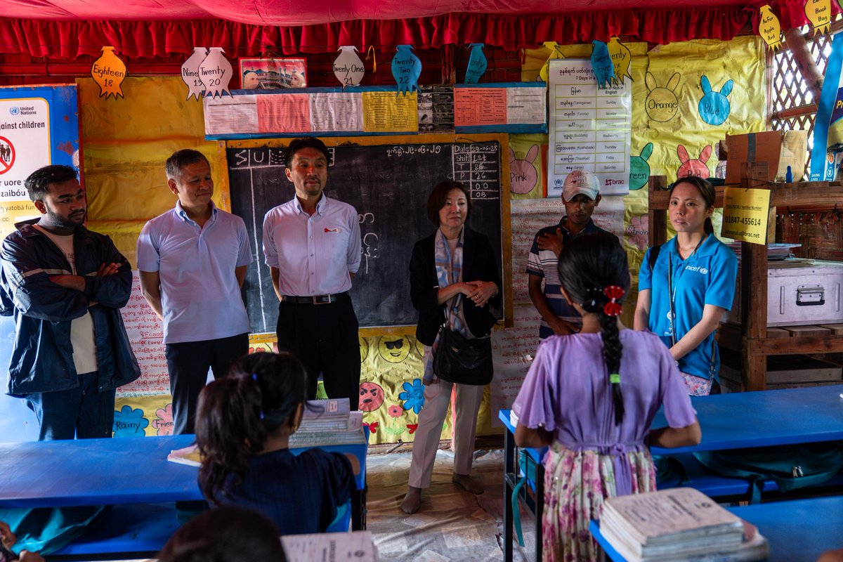 RohingyaResp's tweet image. Last week, @RohingyaResp had the honour of hosting a high-level JICA delegation led by Ms. Miyazaki Katsura, Sr. Executive VP of JICA 🇯🇵.
They visited key sites across the #Rohingya #refugee camps & host communities—focusing on health, education, food, WASH, skills & livelihoods