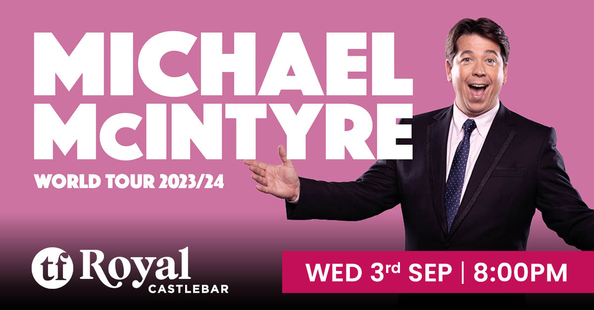 TF Royal Hotel and Theatre (@tf_castlebar) on Twitter photo ๐ JUST ANNOUNCED! Comedy superstar
<a href="/McInTweet/">Michael McIntyre</a>
is bringing his brand new show โMacnificentโ to the TF Royal Theatre, Castlebar on September 3rd! ๐ฃbit.ly/3I7BRGJDonโt miss your chance to see one of the worldโs funniest comedians live โ this will sell fast! ๐ JUST ANNOUNCED! Comedy superstar
<a href="/McInTweet/">Michael McIntyre</a>
is bringing his brand new show โMacnificentโ to the TF Royal Theatre, Castlebar on September 3rd! ๐ฃbit.ly/3I7BRGJDonโt miss your chance to see one of the worldโs funniest comedians live โ this will sell fast!