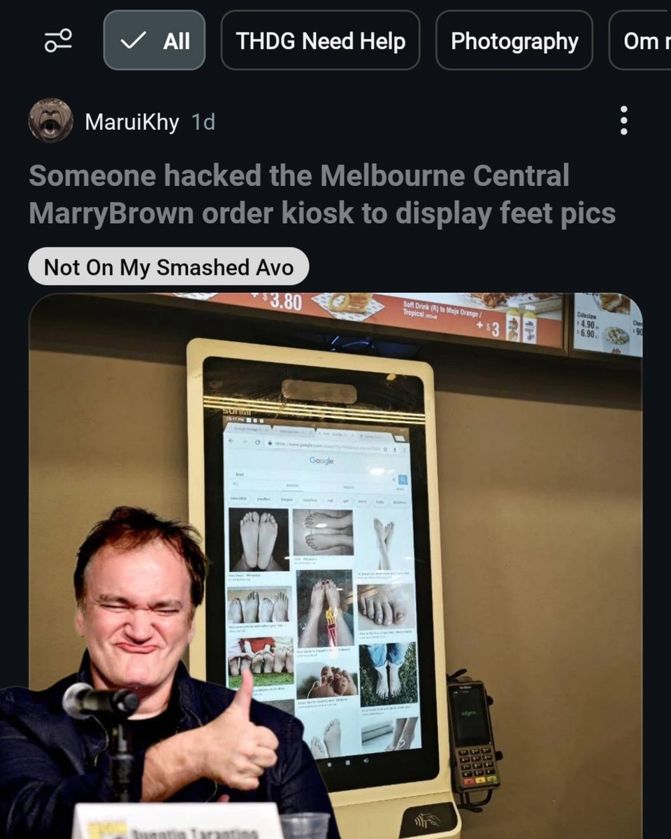 Who let Quentin Tarantino into Melbourne Central?!